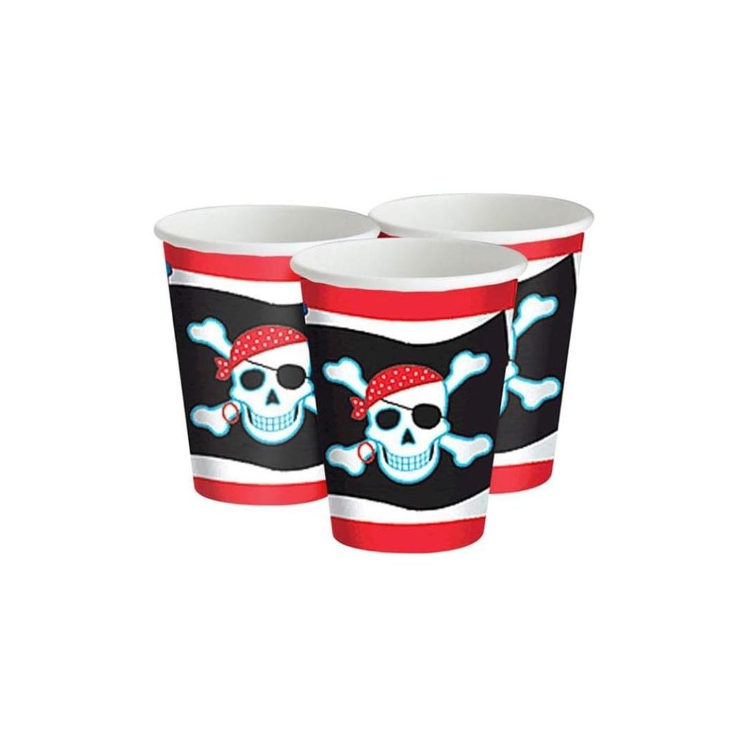 Pirate Party Cups Pack of 8 Multi