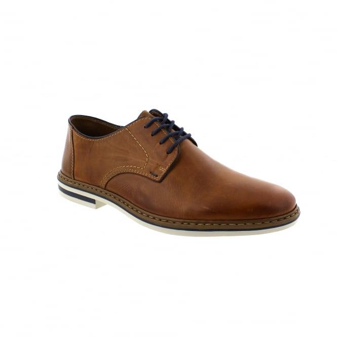 Rieker Men's Leather Lace up Derby Oxford Shoe UK 7.5 Brown