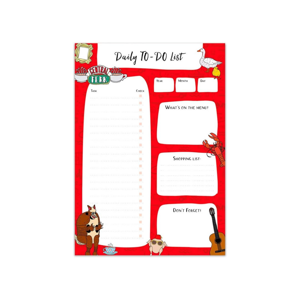 Friends A5 Daily To-Do List Note Pad Planner