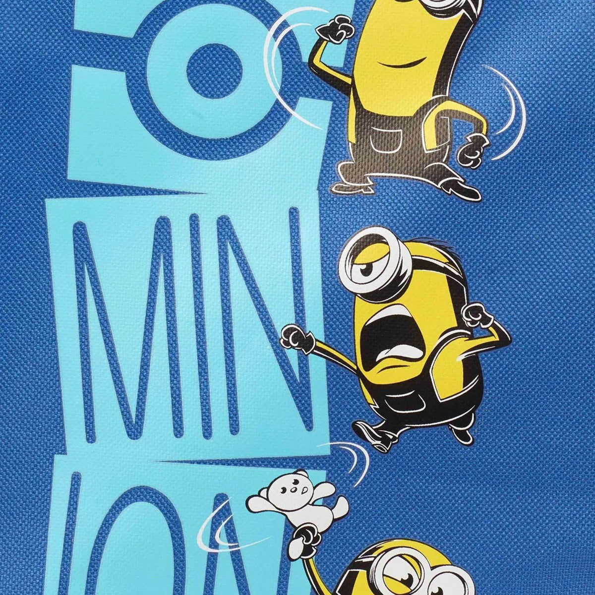 Minions Backpack School Bag with Front Zip Pocket One Size Blue