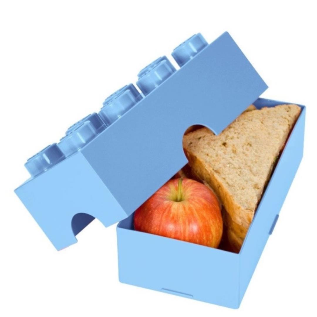LEGO Lunch Storage Box Brick 20x10x 8cm Light Blue