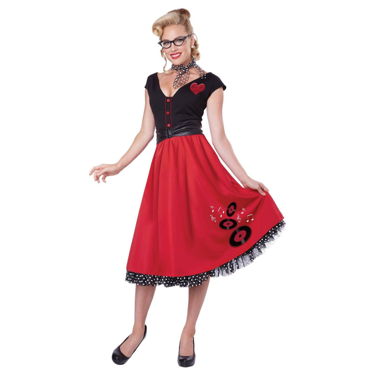 Women's 1950s Grease Rock N Roll Sweetheart Adult Costume - S