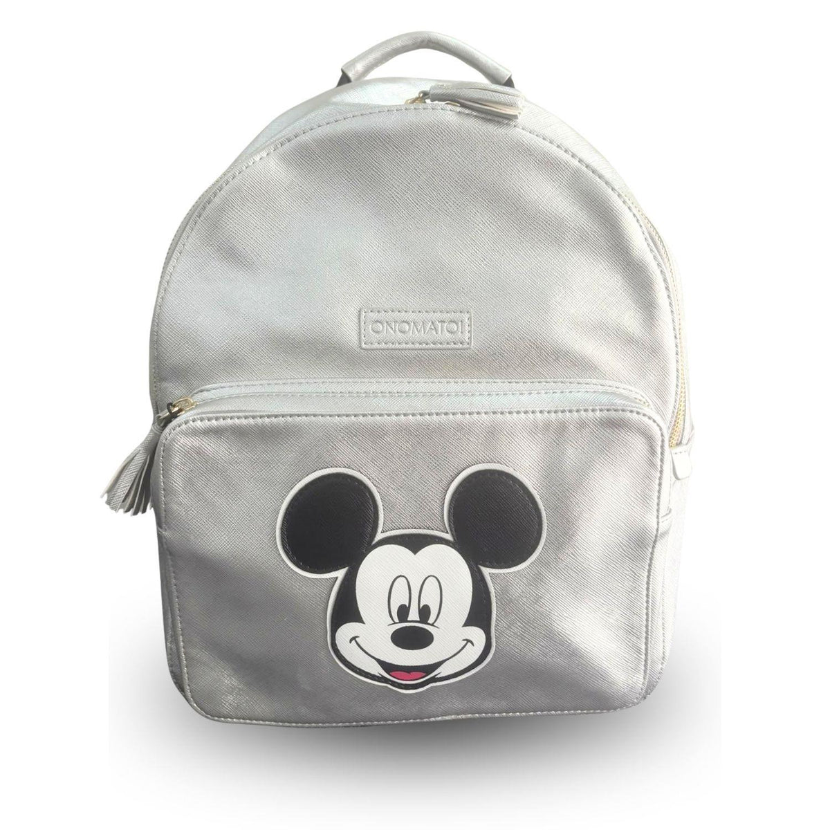 Disney Mickey Mouse Backpack with Adjustable Padded Straps Silver
