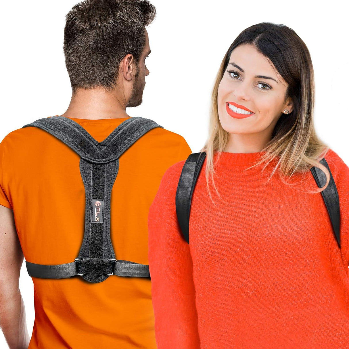 F FLX Energising Excellence Posture Corrector Back Unisex Large Black