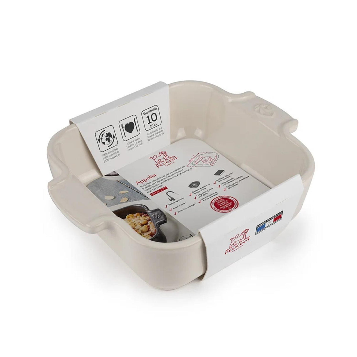 Peugeot Appolia Square Baker Dish 18cm Ecru
