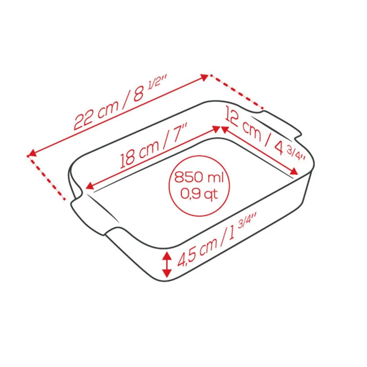 Peugeot Appolia Rectangular Baker Dish 22cm Ecru
