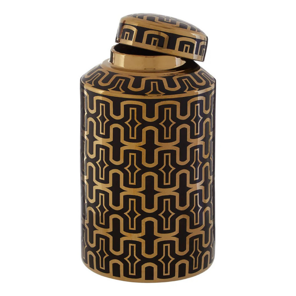 Tamara Large Black and Gold Jar