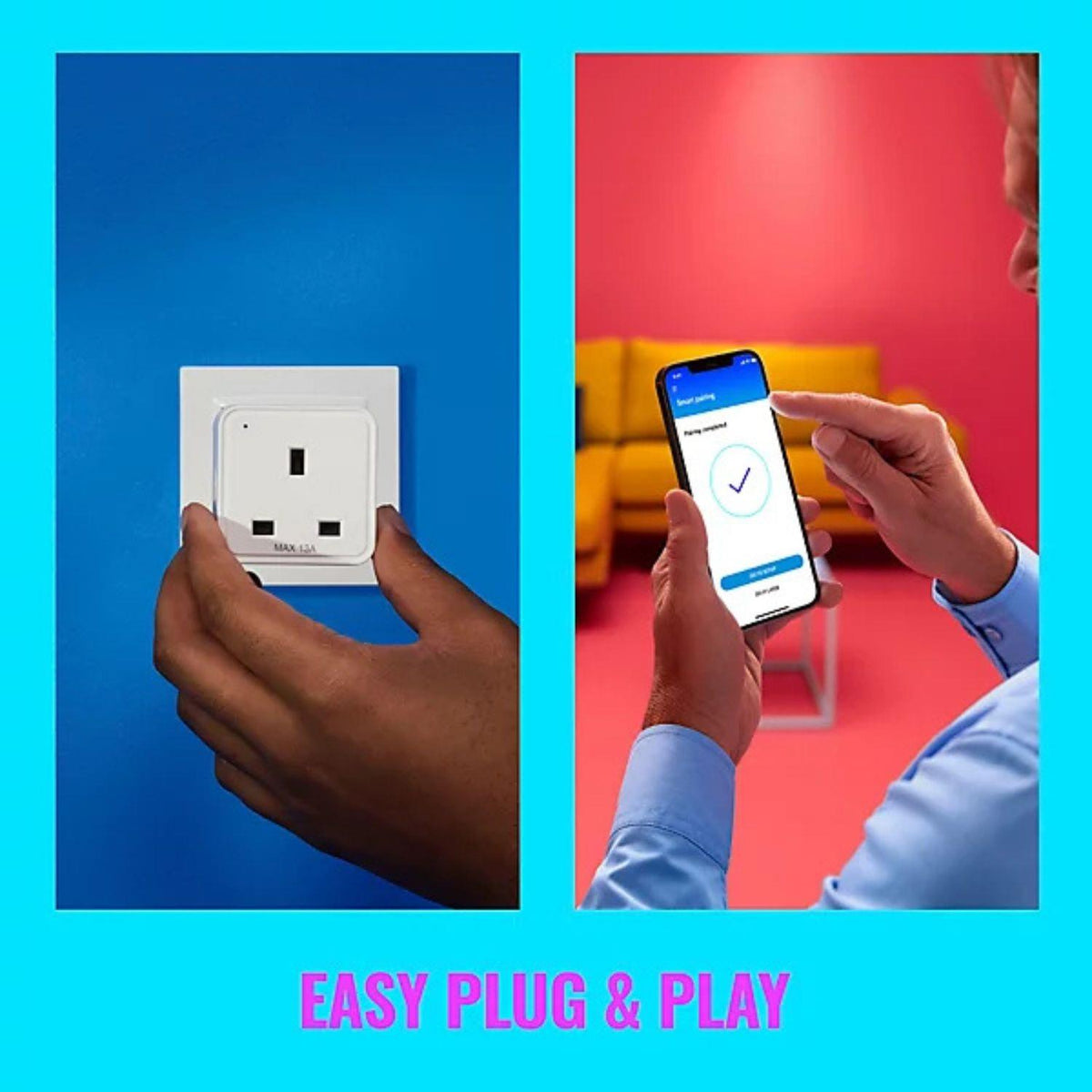 WiZ 94-WZ929002427816 Wi-Fi Smart Plug UK White