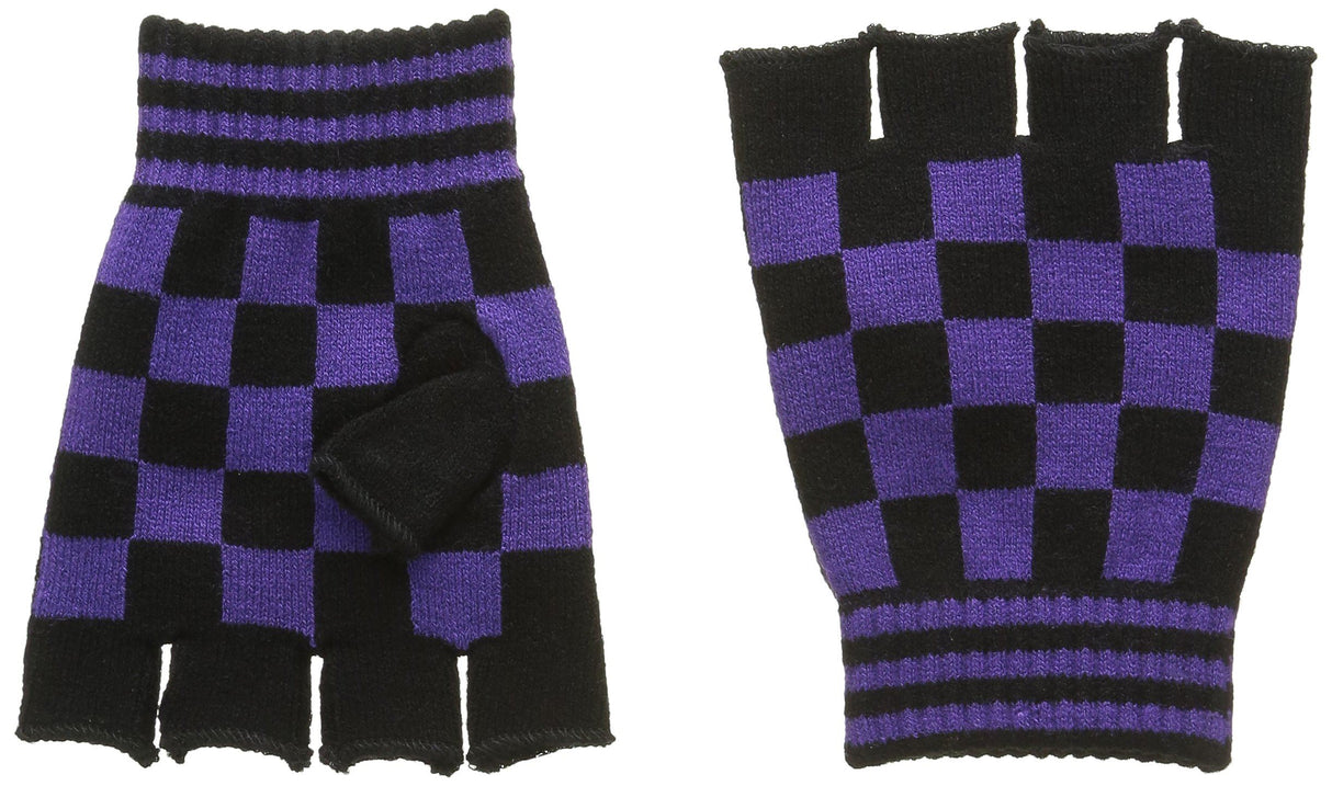 Fingerless Checkerboard Gloves