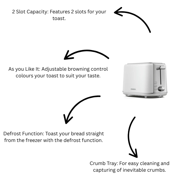 Kenwood Abbey Lux 2 Slice Toaster
