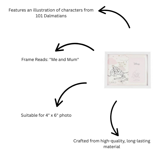 Disney Magical Beginnings Dalmatians White Photo Frame-Mum