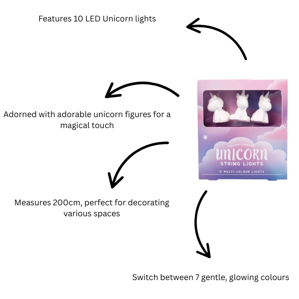 Unicorn Colour Changing LED String Lights Approx 200cm Length