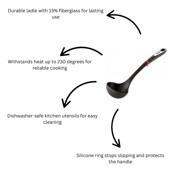 Tefal Ingenio High Temperature Resistance Robust Ladle Black