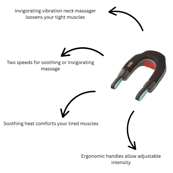 Homedics NMSQ-215A Neck Massager with Heat – Black