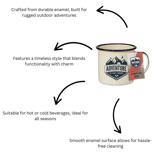 Wayfarer's Campfire Enamel Mug Cream 473ml