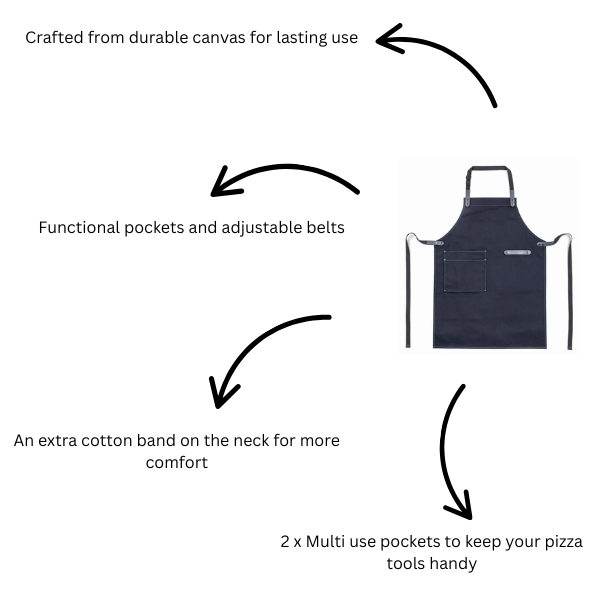 Ooni Pizzaiolo Heavy Duty Canvas Apron with Functional Pockets One Size Black