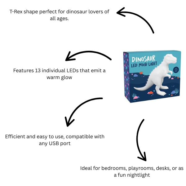 T-Rex LED Dinosaur Mood Light with 13 individual LEDs