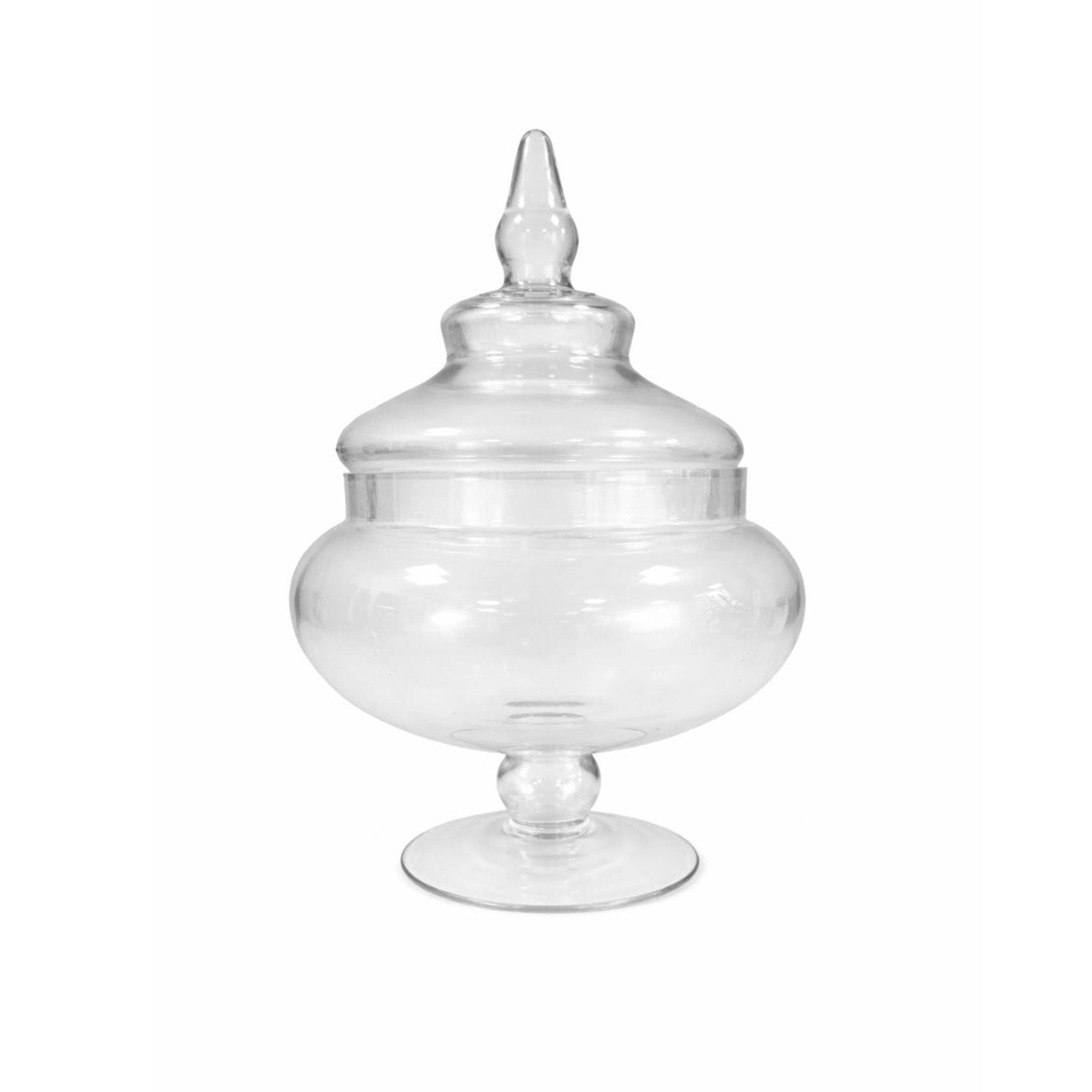 Clear Glass Apothecary Jar with Lid Decorative Storage Approx 27cm
