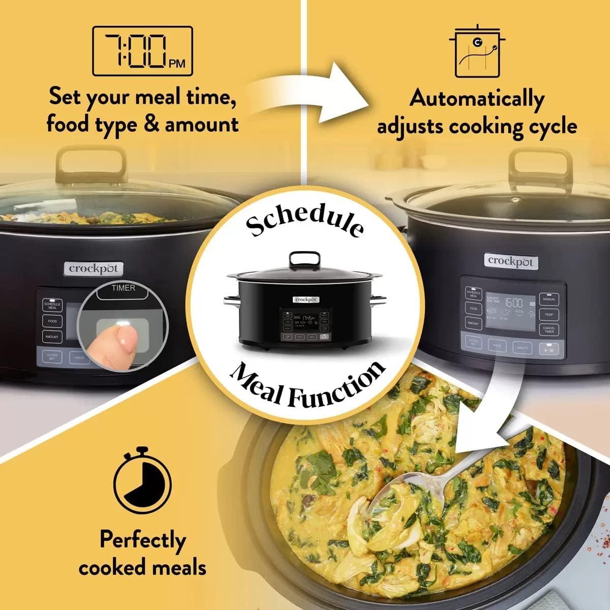 Crockpot TimeSelect 5.6L Digital Slow Cooker CSC093 Black