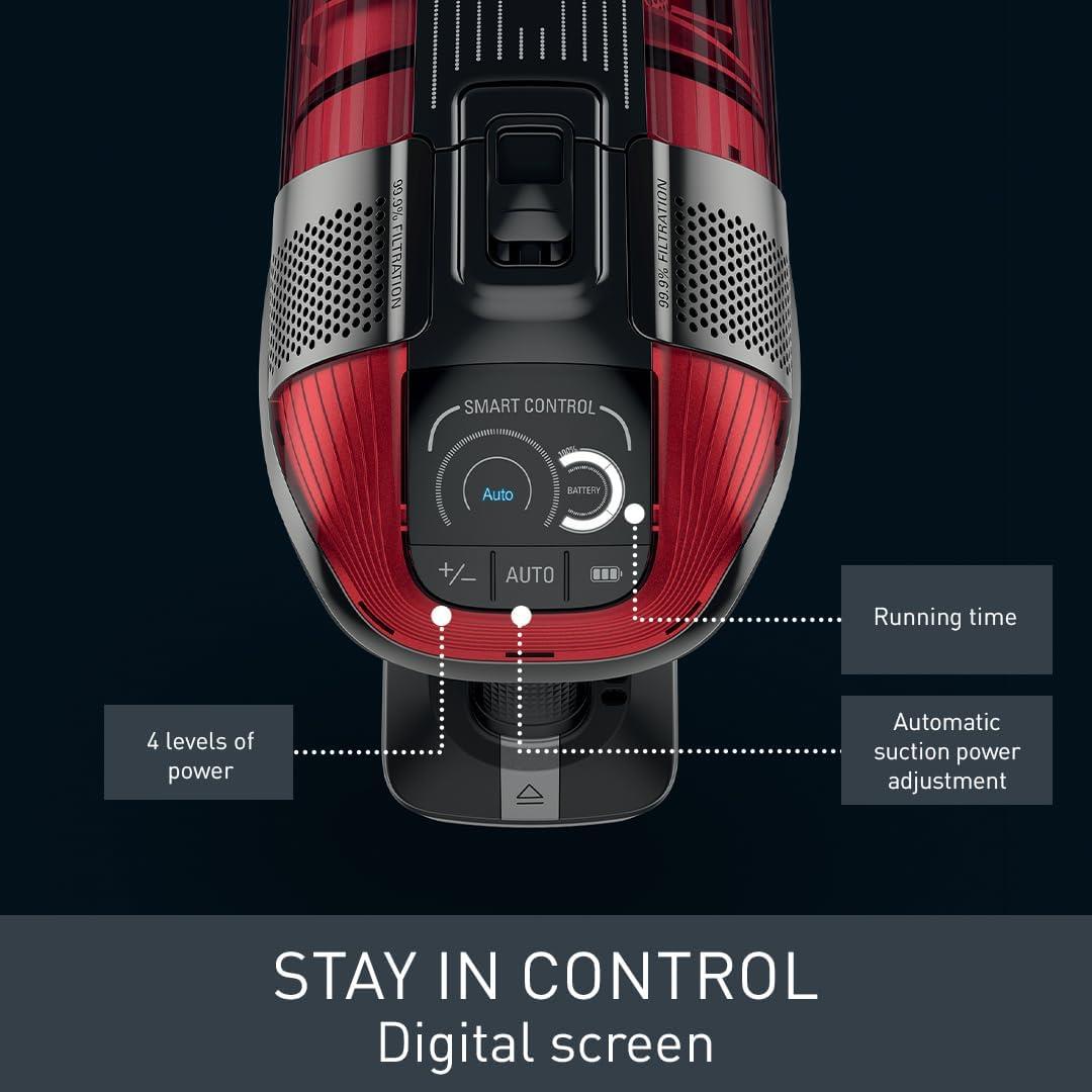 Tefal X-Force Flex 12.60 Pet & Car Cordless Stick Vacuum Cleaner TY98A2GO Black and Red