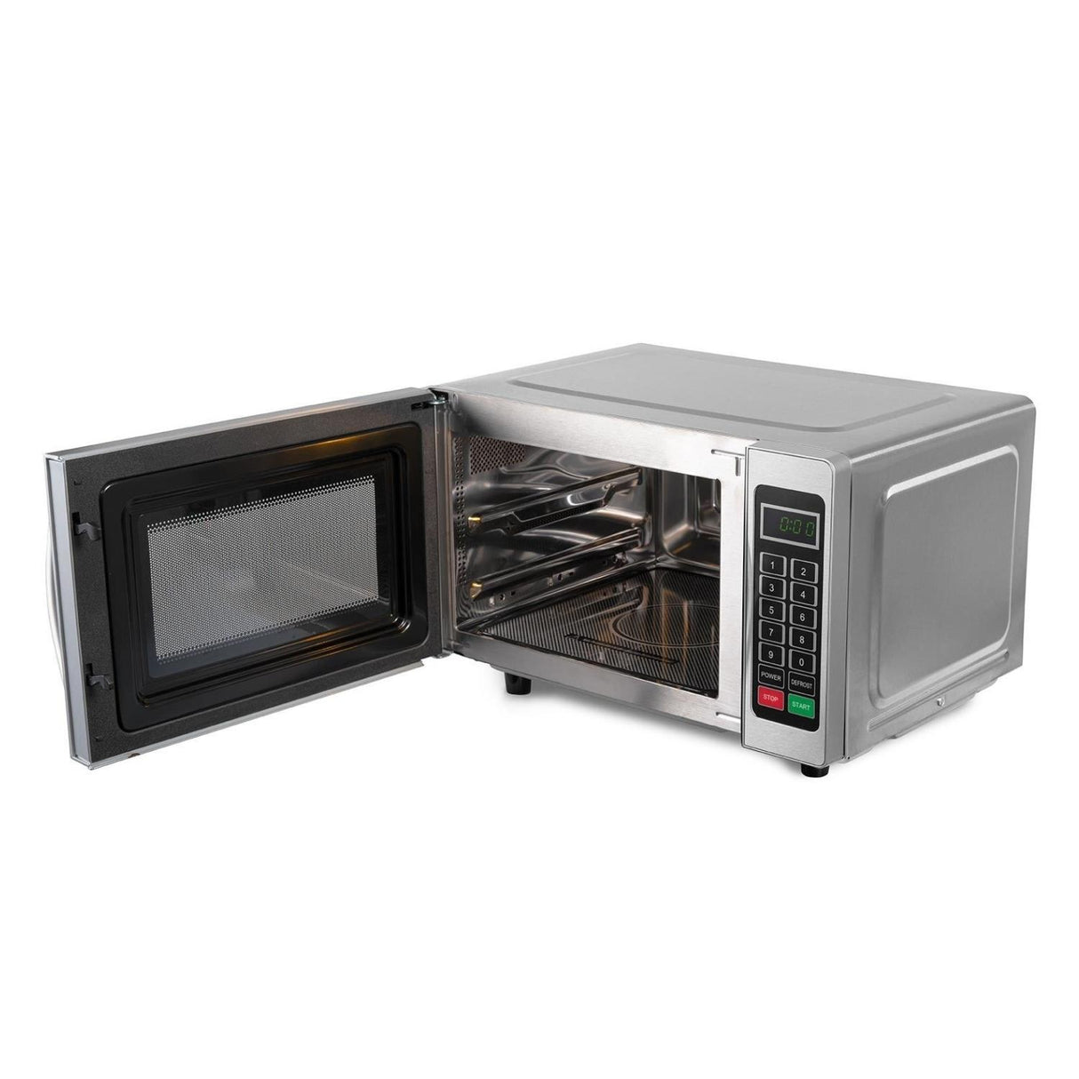 electriQ Freestanding 25L 1000W Flatbed Commercial Style Microwave Silver