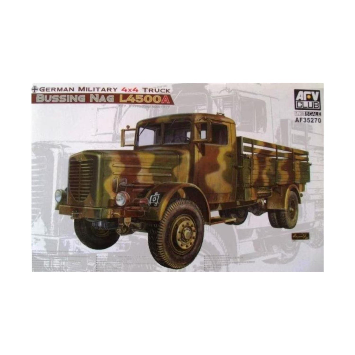 AFV Club 1/35th Scale German Military 4x4 Truck Bussing Nag L4500A