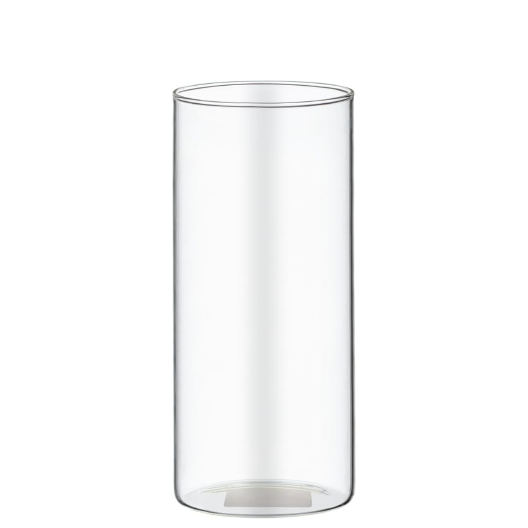 Clear Glass Cylinder Storage Jar with Bronze Lid 1300ml