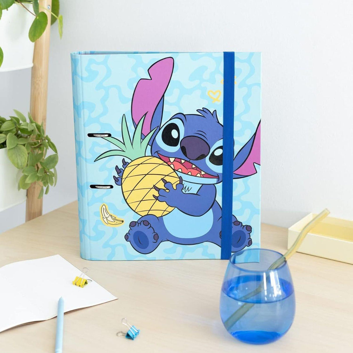 Disney Stitch Tropical A4 Ring Binder Blue
