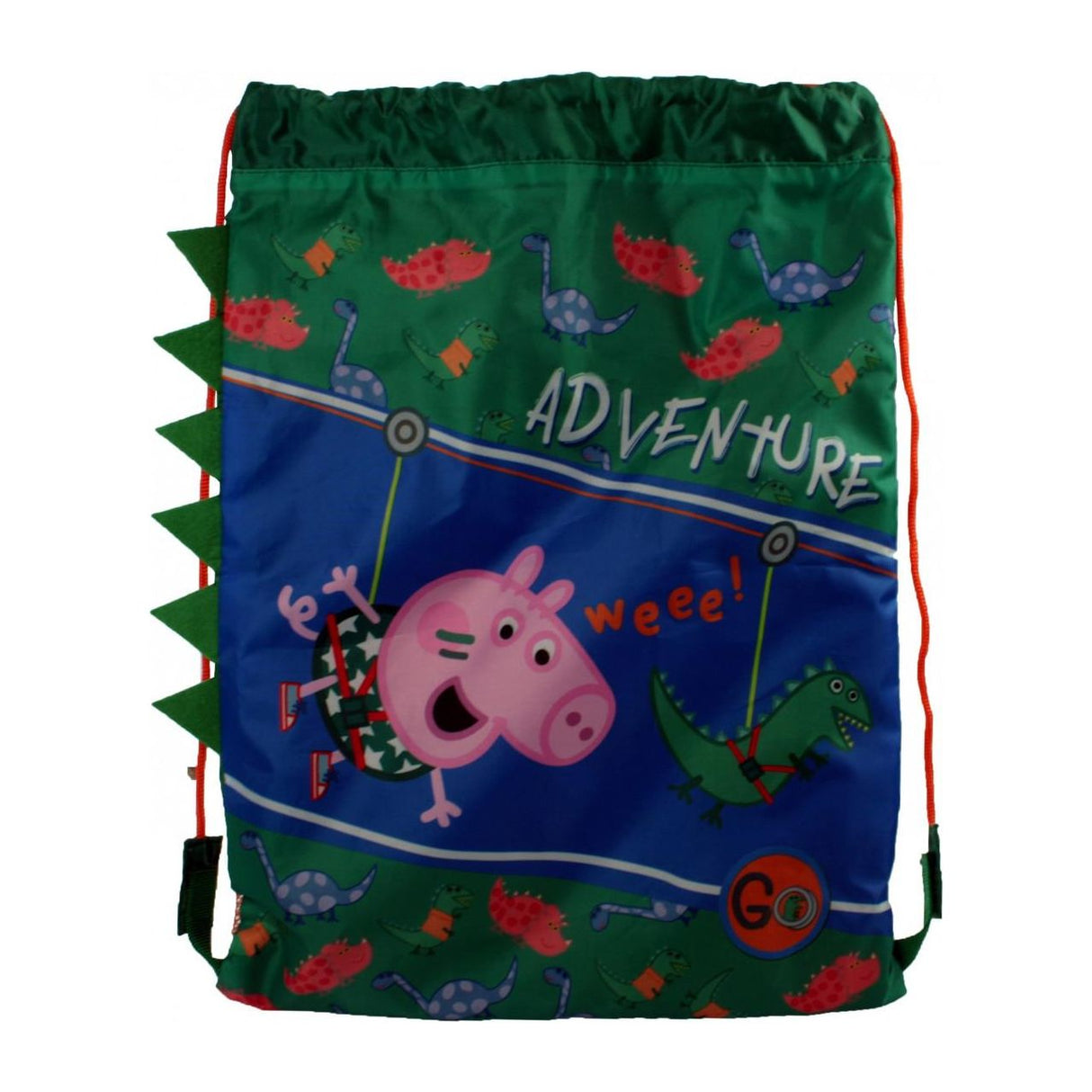 Peppa Pig George Go Adventure Dino Drawstring PE Bag