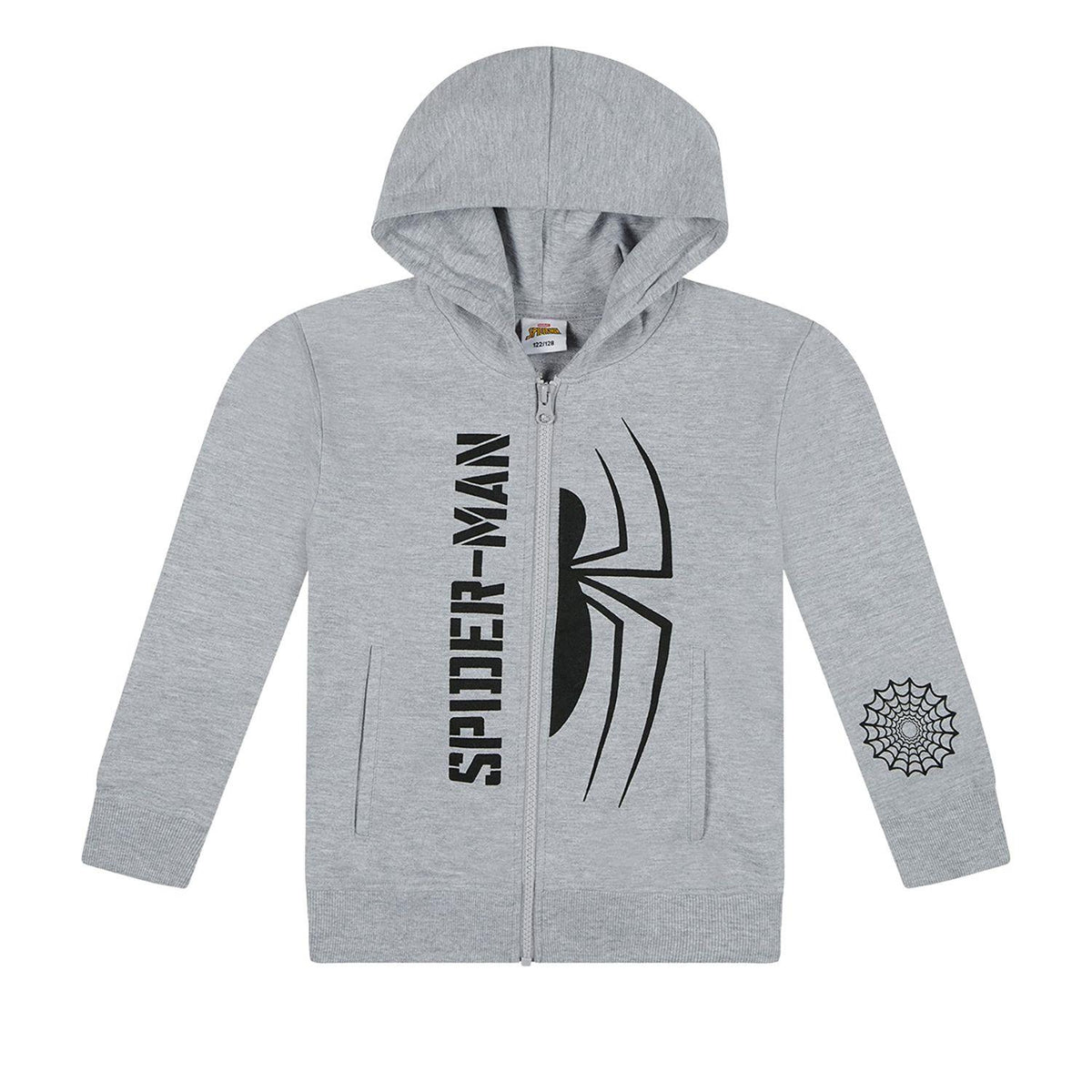 Kids' Spider-Man Zip-Up Hoodie Size 6-8 Years Grey