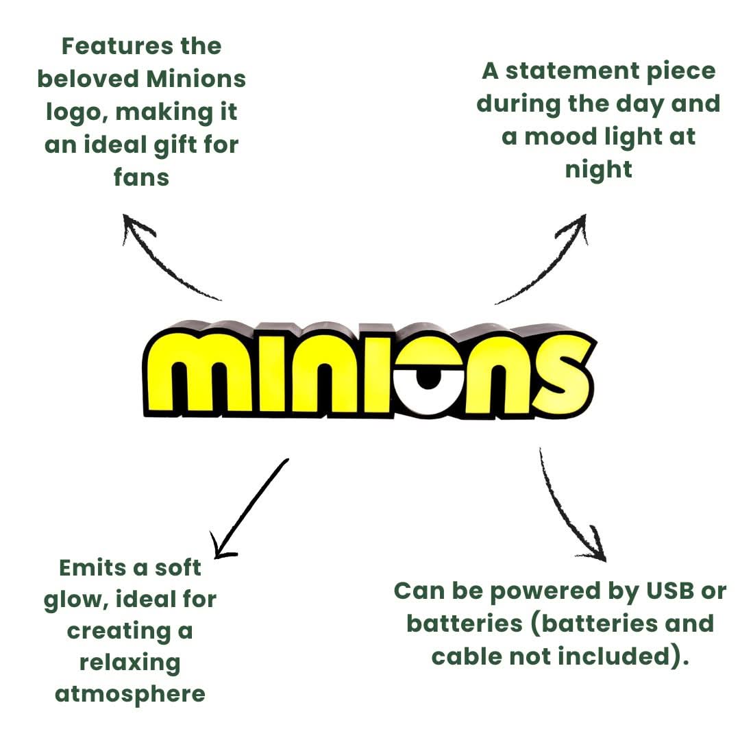 Minions Logo Bedroom Light USB or Battery Powered