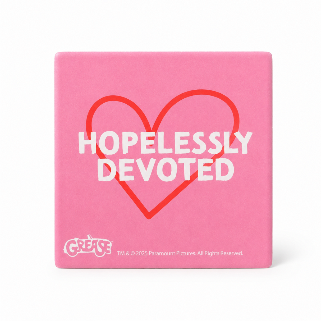Fandomania Grease 'Hopelessly Devoted' Coaster Pink