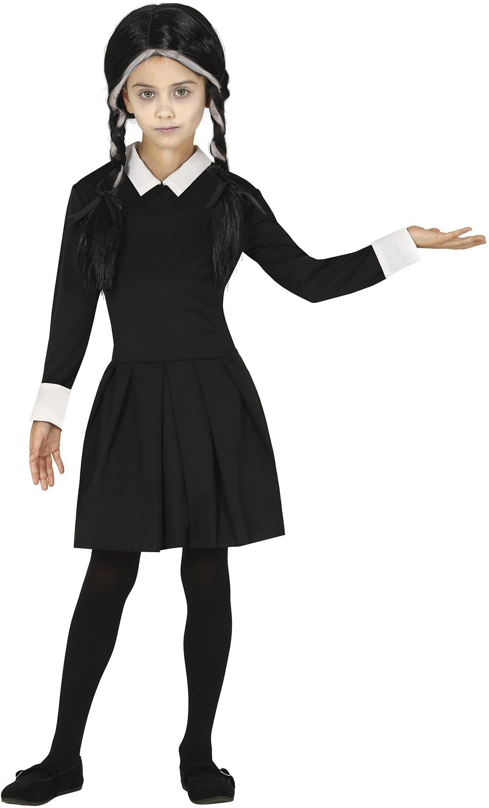 Child Spooky Girl Wednesday Addams Costume - 5-6 Years