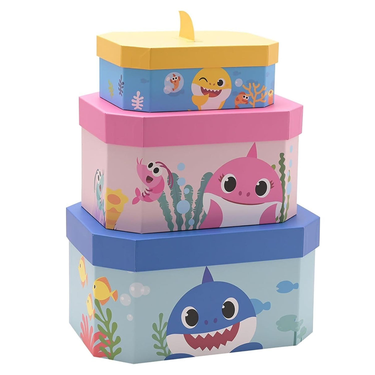 Baby Shark Set of 3 Nesting Storage Boxes
