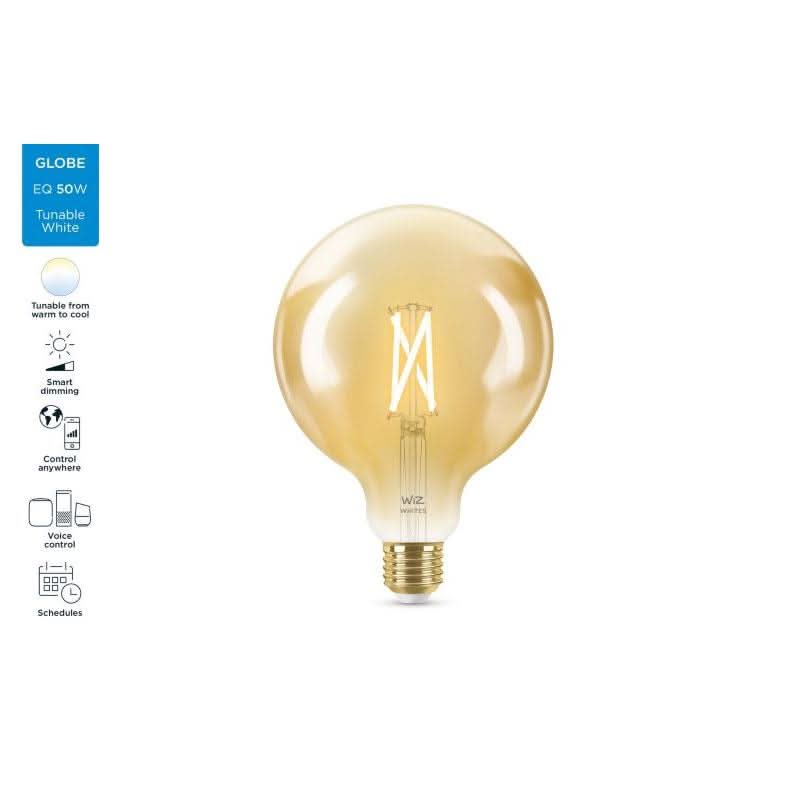 WiZ G125 E27 Screw LED Filament Dimmable Lightbulb
