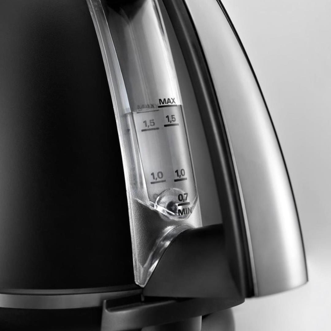 De'Longhi Argento 1.7L 2000W Kettle Black EU Plug