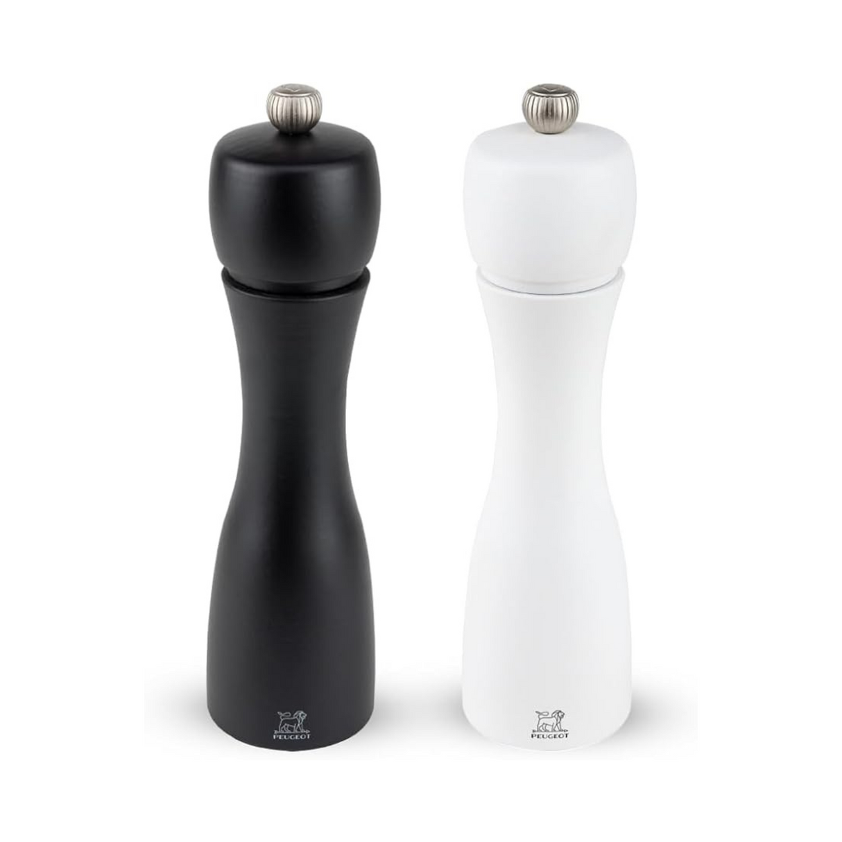 Peugeot Duo Tahiti Salt and Pepper Mill Set 20cm Black and White