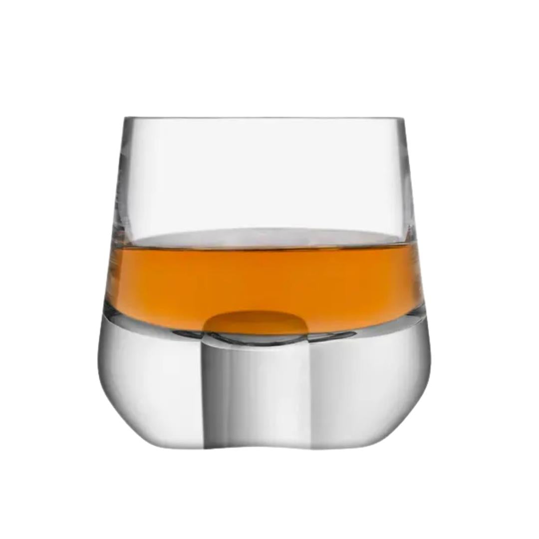 LSA Whisky Cut Mouth Blown Glass Tumbler 180ml Set of 2 Clear
