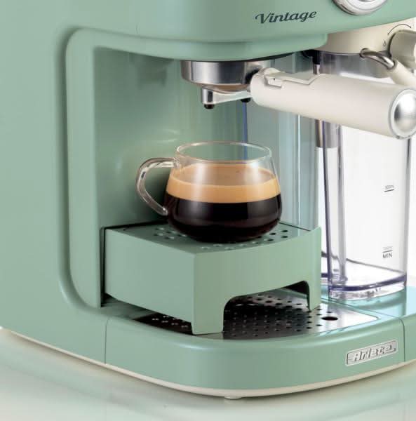 Ariete Vintage Espresso Coffee Maker with Milk Frother Green 1250W