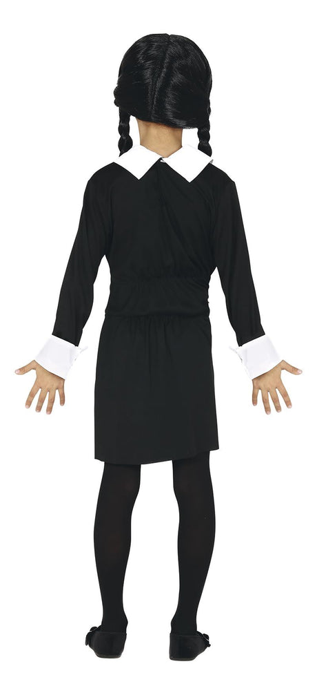 Child Spooky Girl Wednesday Addams Costume - 7-9 Years