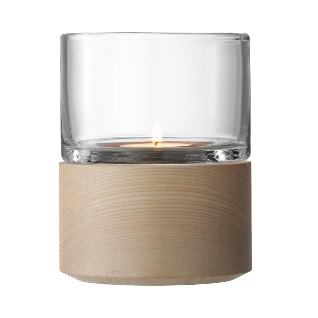 LSA Lotta Lantern Clear with Ash Base H13cm