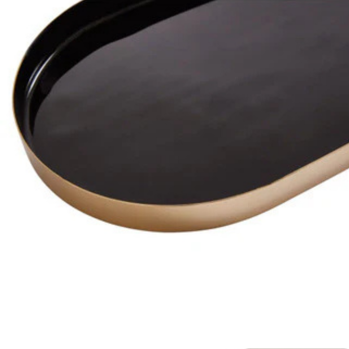 Elva Set Of Two Navy And Gold Trays