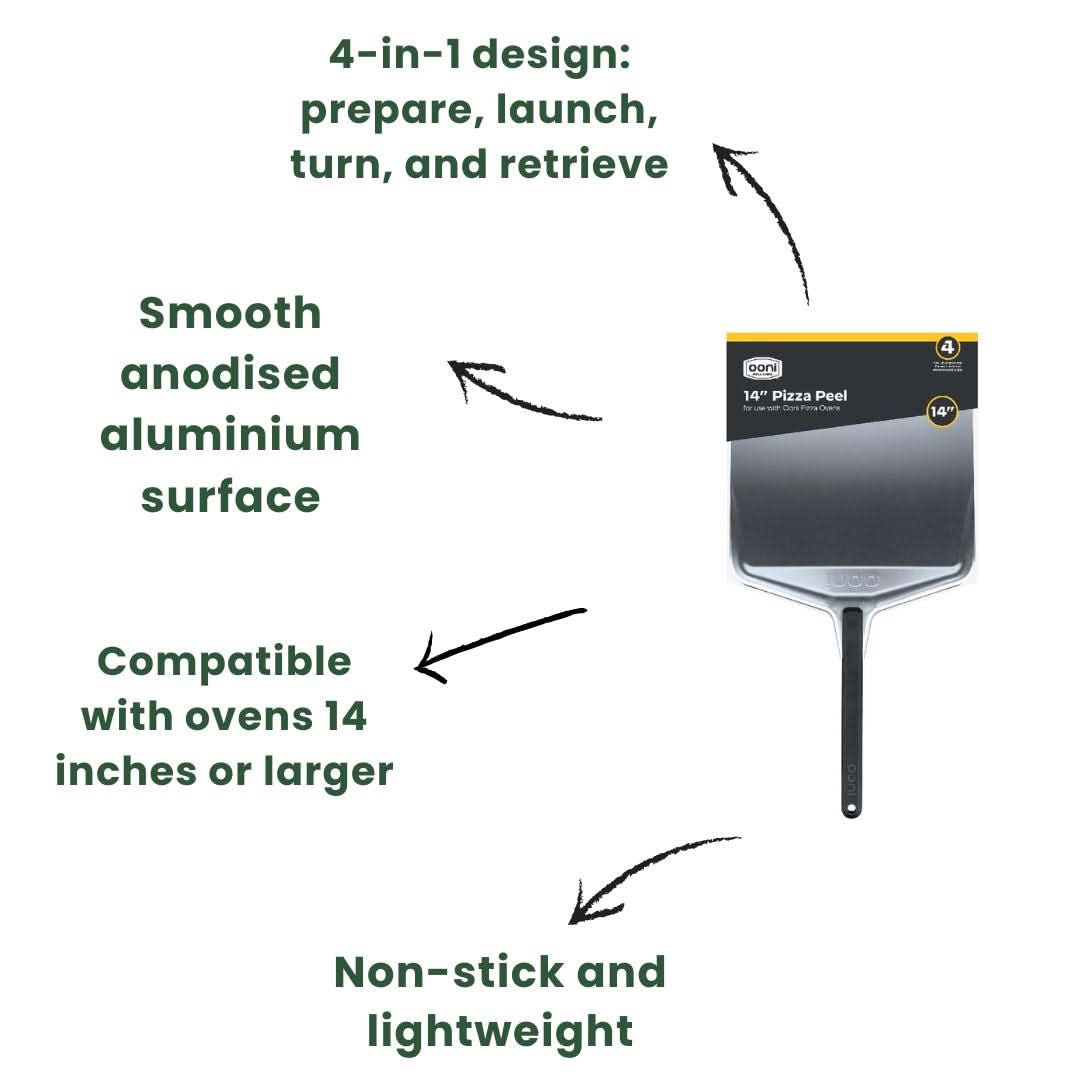 Ooni 14-Inch Smooth Lightweight Anodised Aluminium Pizza Peel