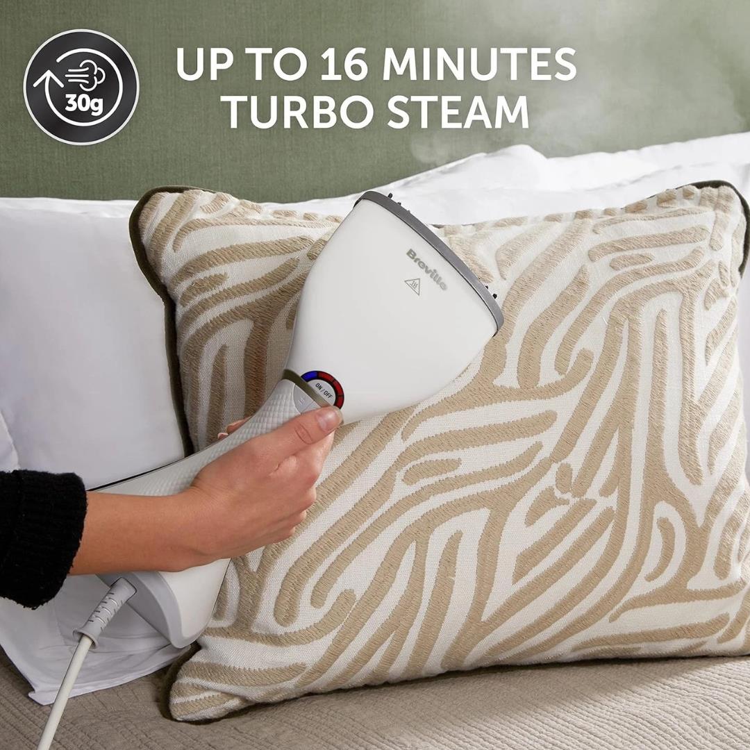 Breville EliteTEMP 1500W Handheld Garment Steamer White/Gold