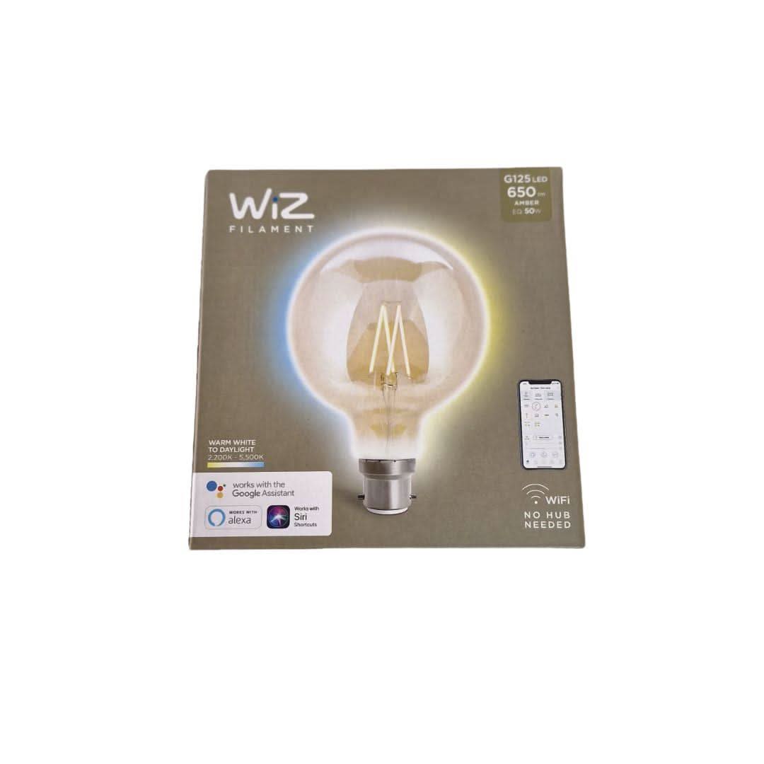 WiZ G125 LED Tunable Filament Bayonet Amber Lightbulb