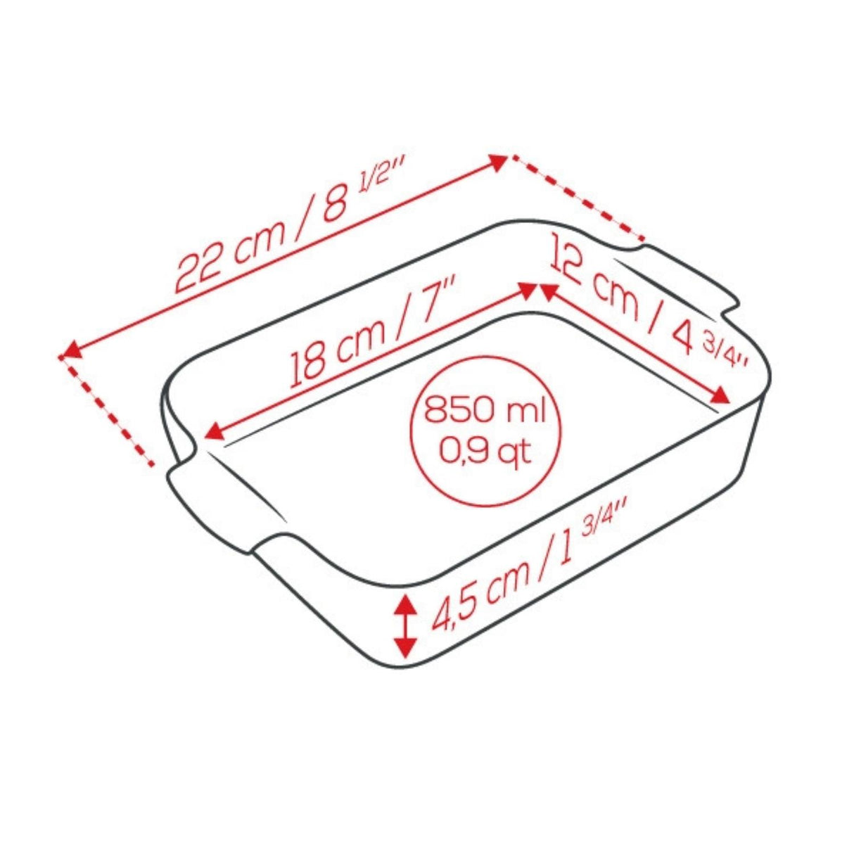 Peugeot Appolia Rectangular Baker Dish 22cm Slate