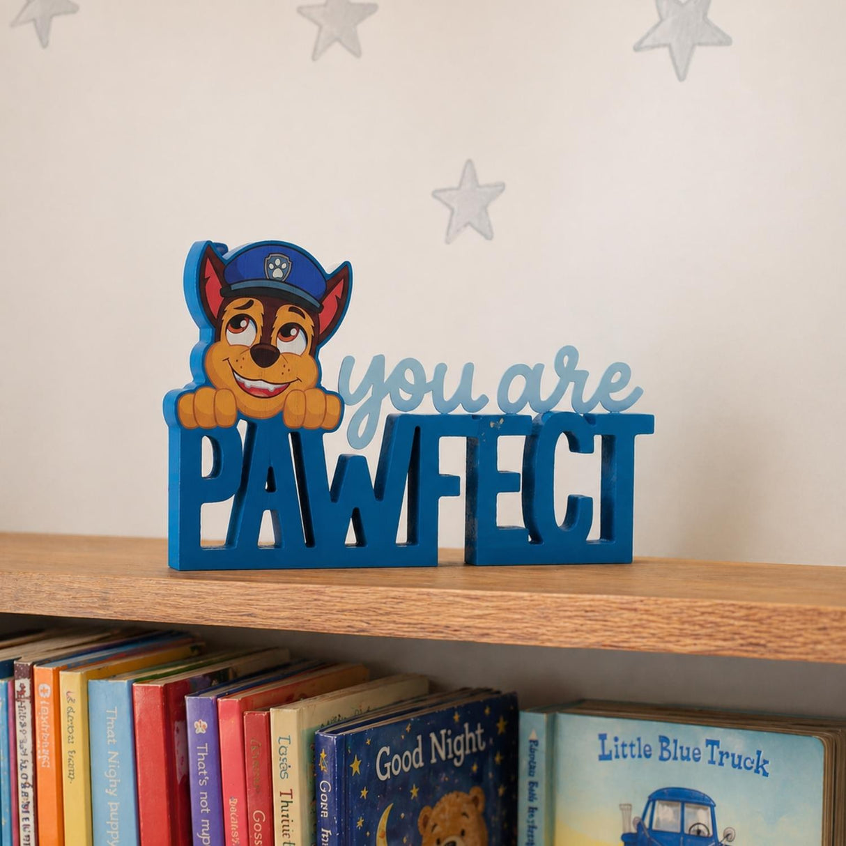 Paw Patrol Chase "You are Pawfect" Mantle Plaque Blue