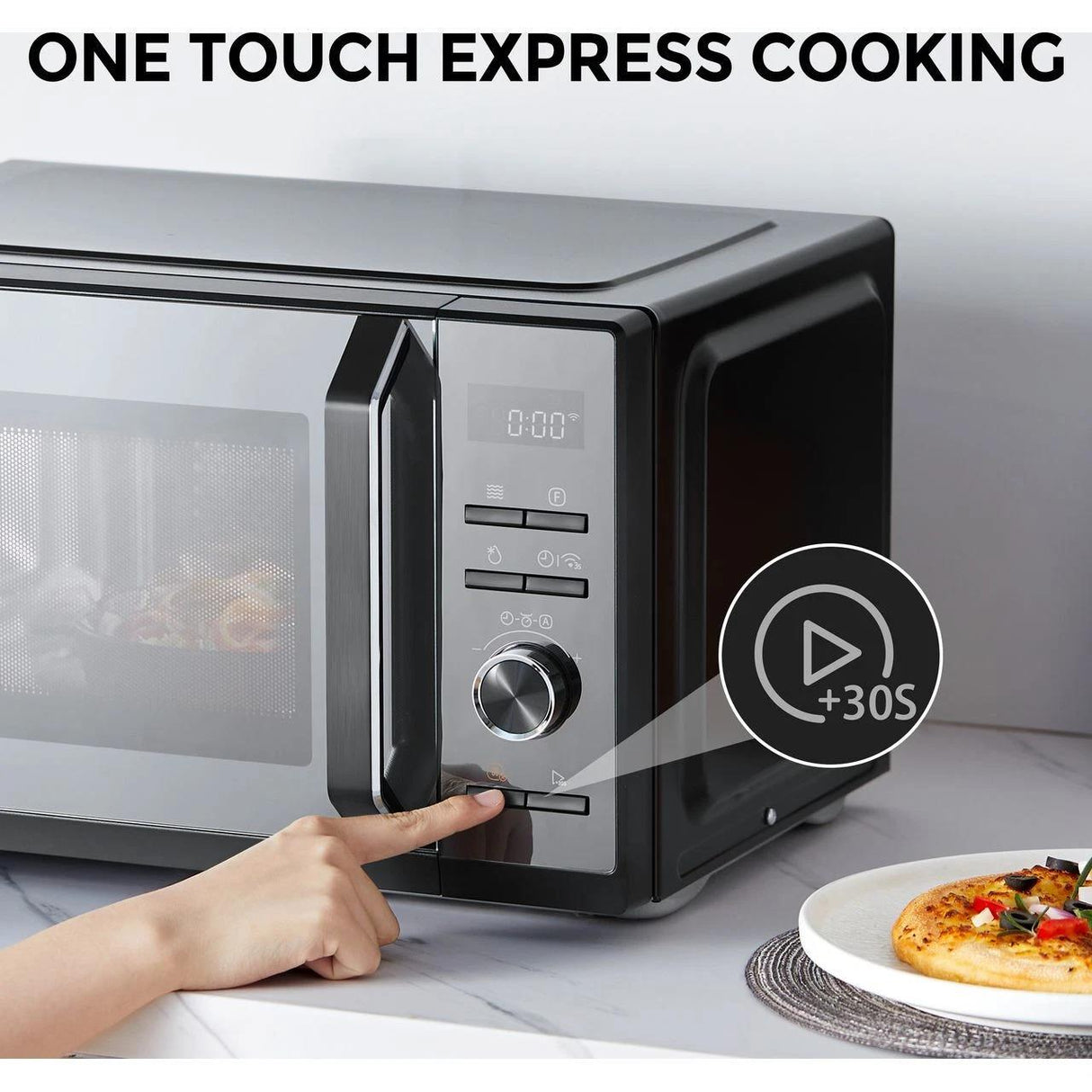 Toshiba Midea MW3-SAC23SF(MB) 900W 23 Litres Free Standing Microwave Black