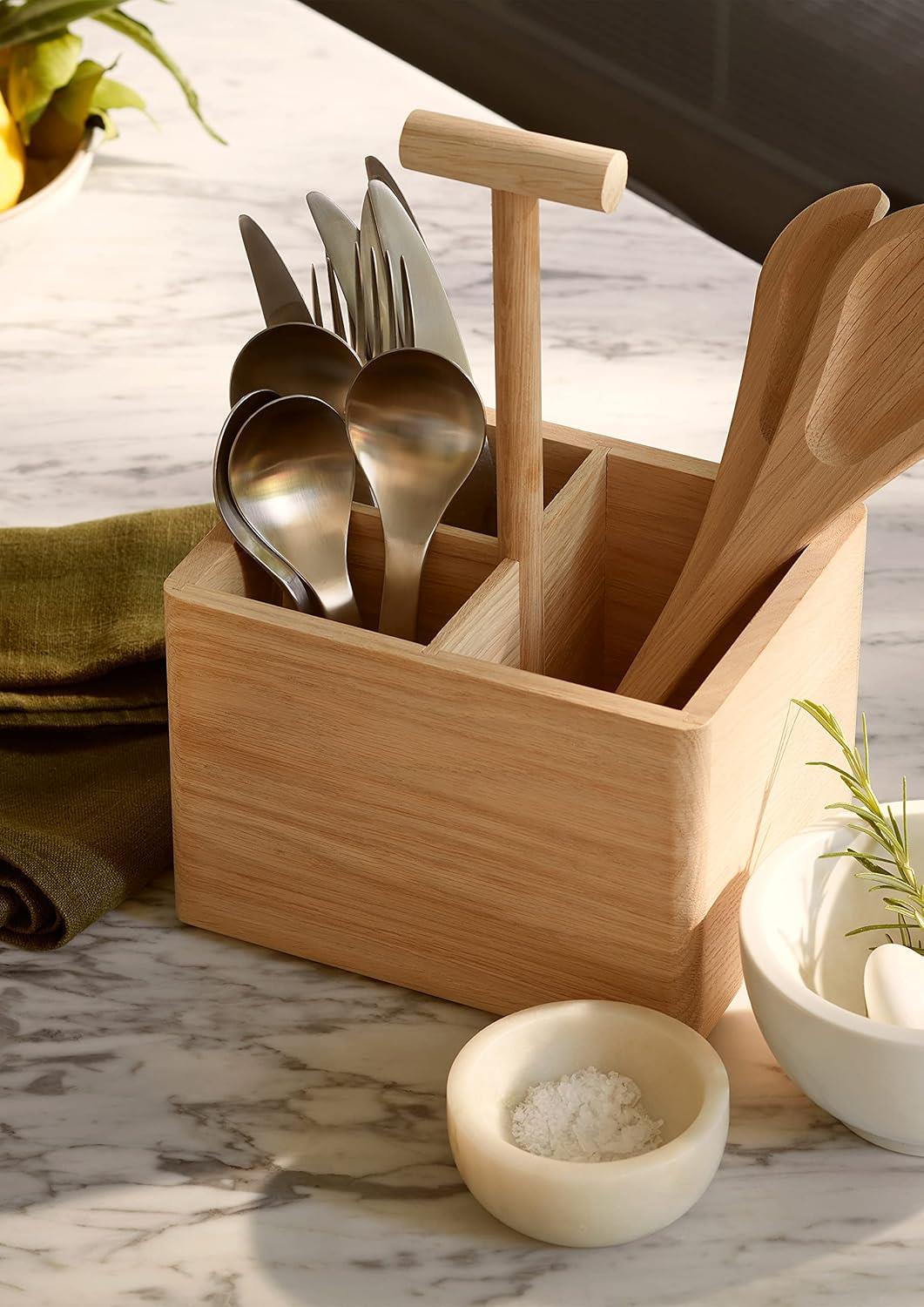 LSA Dine FSC-Certified Natural Oak Cutlery Holder