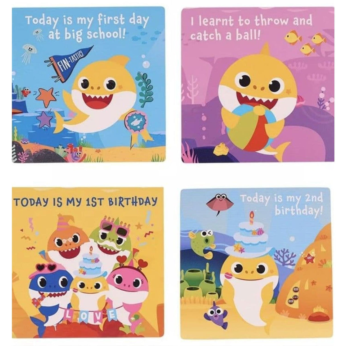 Baby Shark Set of 16 Milestone Cards Multi